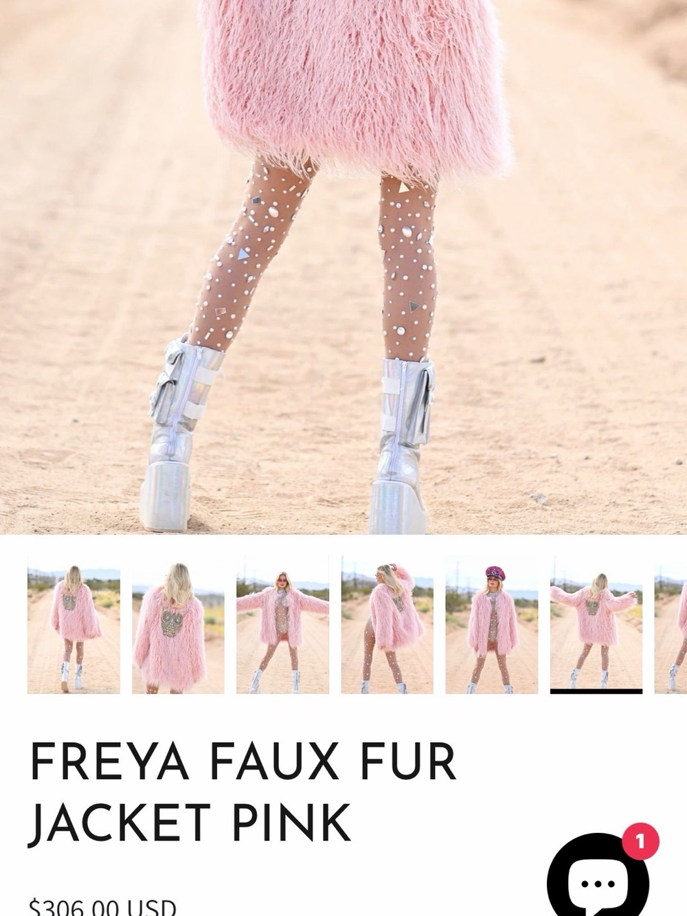 Born in Stockholm Pink Faux-Fur Owl Coat - Picture 6 of 6